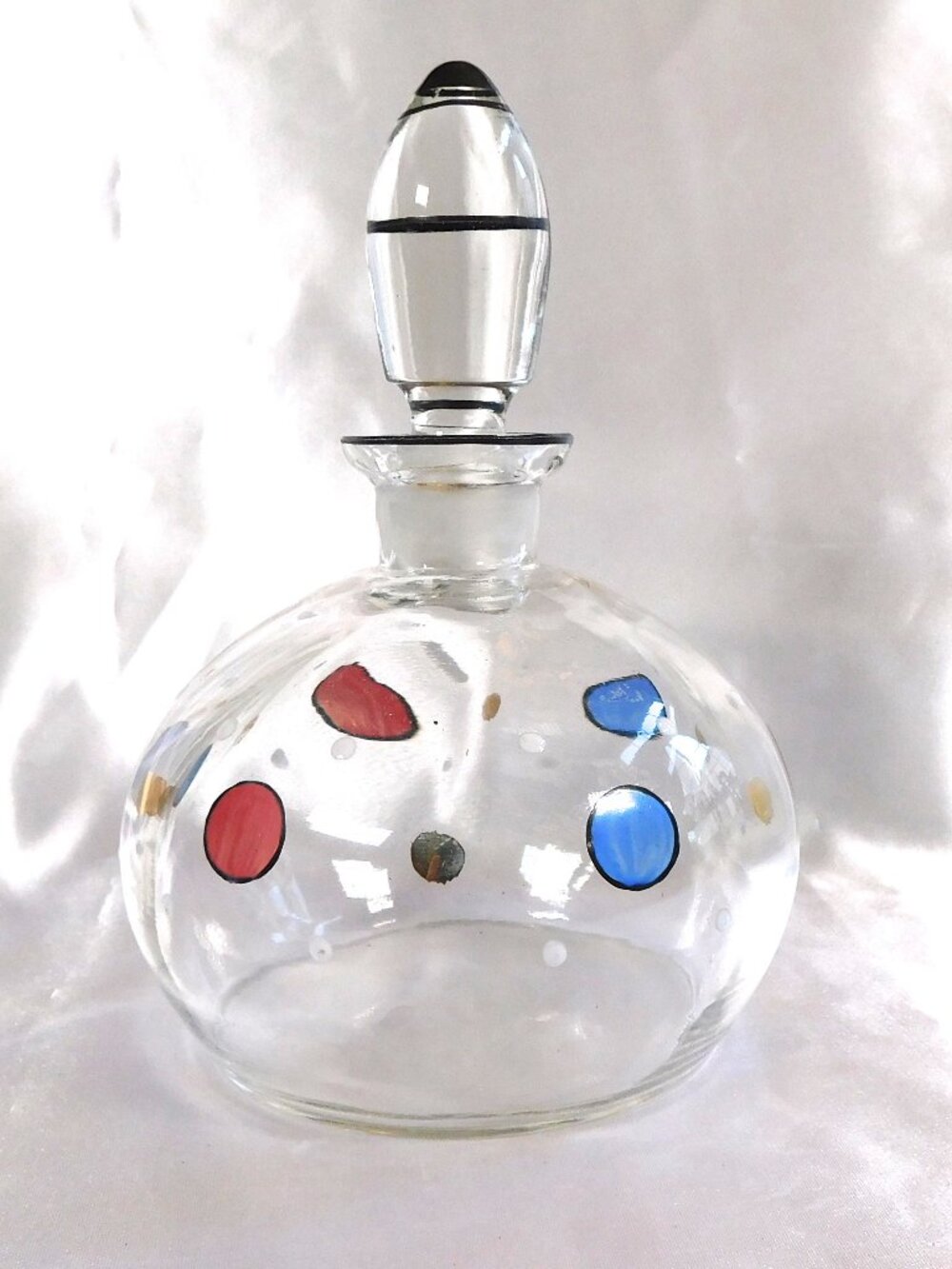 Clear Glass Bottle with Color Dots # 23450